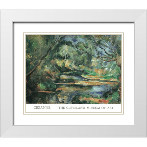 Woodlands White Modern Wood Framed Art Print with Double Matting by Unknown
