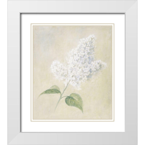 White Azalea White Modern Wood Framed Art Print with Double Matting by Unknown