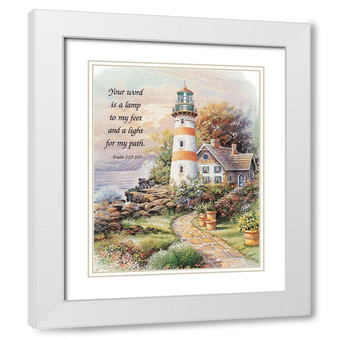 Your Word White Modern Wood Framed Art Print with Double Matting by Unknown