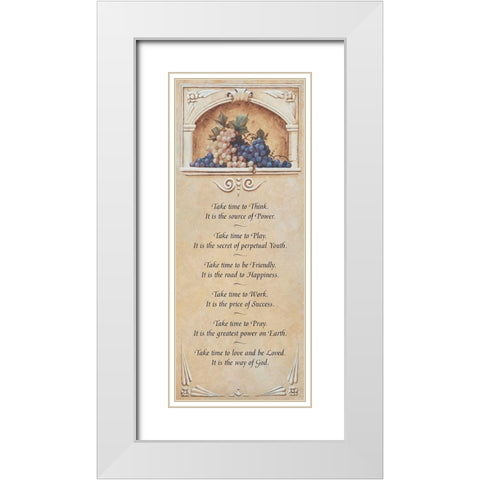 Take Time White Modern Wood Framed Art Print with Double Matting by Unknown
