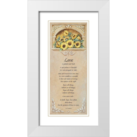 Love is Patient White Modern Wood Framed Art Print with Double Matting by Unknown
