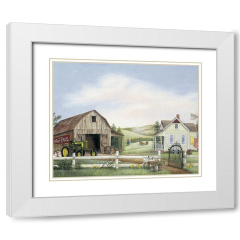 Fresh Corn White Modern Wood Framed Art Print with Double Matting by Unknown