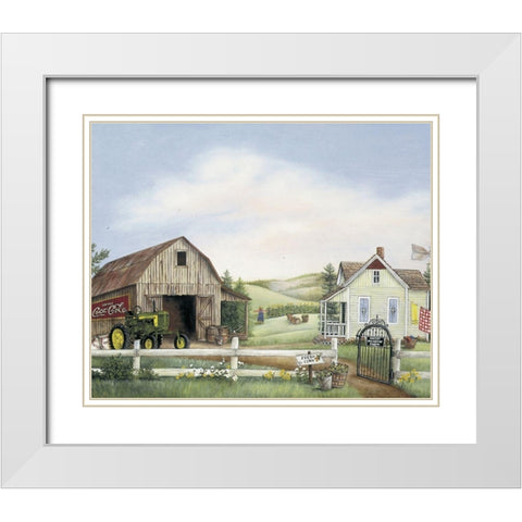 Fresh Corn White Modern Wood Framed Art Print with Double Matting by Unknown