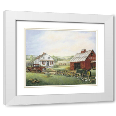 Fresh Eggs White Modern Wood Framed Art Print with Double Matting by Unknown