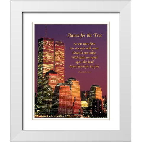 Haven for the Free White Modern Wood Framed Art Print with Double Matting by Unknown