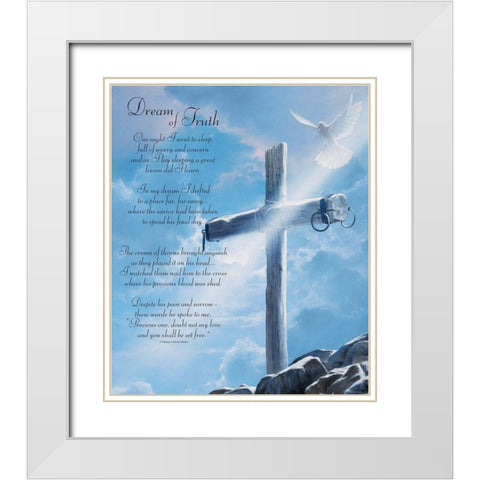 Dream of Truth White Modern Wood Framed Art Print with Double Matting by Unknown