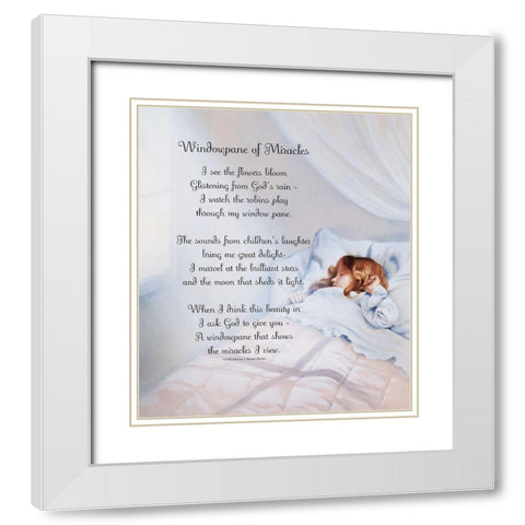 Windowpane White Modern Wood Framed Art Print with Double Matting by Unknown