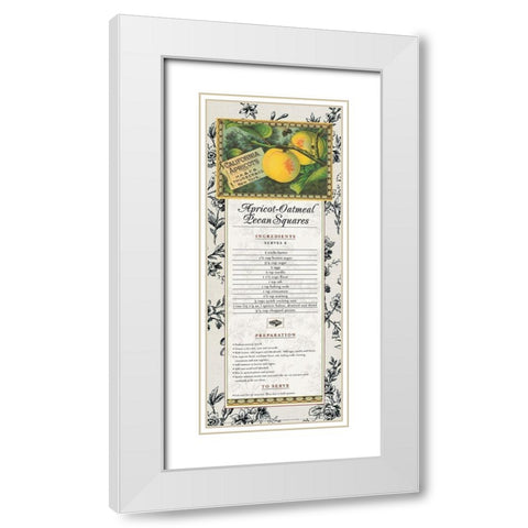 Pecan Squares White Modern Wood Framed Art Print with Double Matting by Unknown