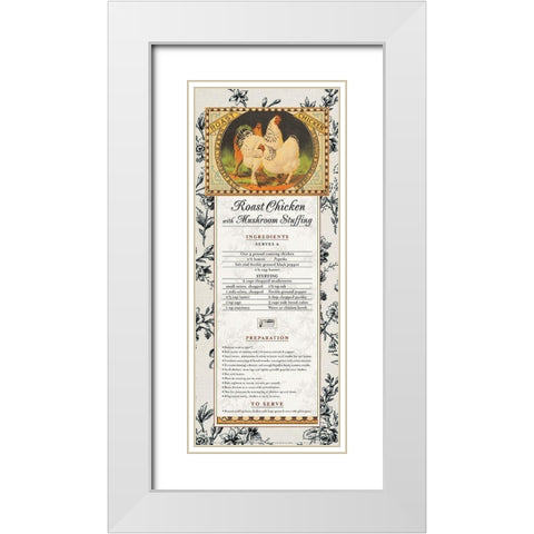 Roast Chicken White Modern Wood Framed Art Print with Double Matting by Unknown