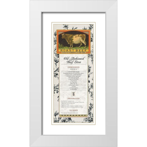 Beef Stew White Modern Wood Framed Art Print with Double Matting by Unknown