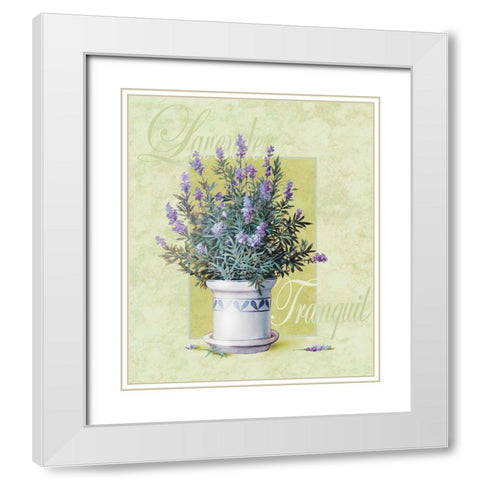 Lavendar White Modern Wood Framed Art Print with Double Matting by Unknown