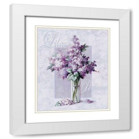 Lilac White Modern Wood Framed Art Print with Double Matting by Unknown