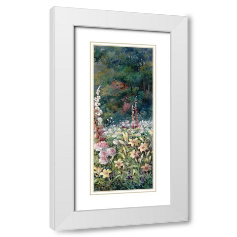Gazebo on Lake III White Modern Wood Framed Art Print with Double Matting by Unknown