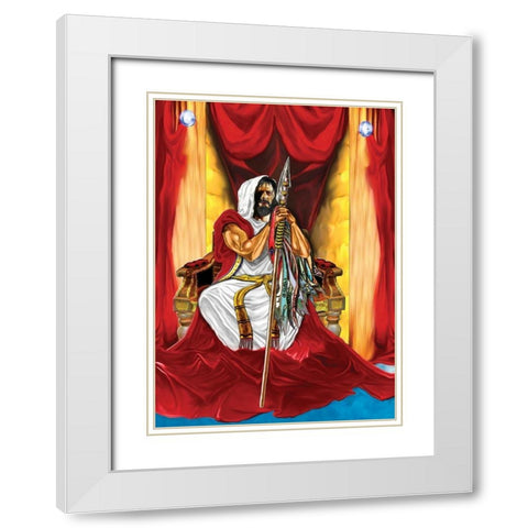 The Lord White Modern Wood Framed Art Print with Double Matting by Unknown