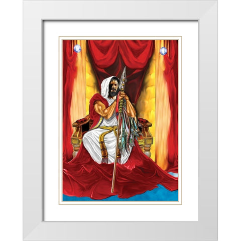 The Lord White Modern Wood Framed Art Print with Double Matting by Unknown