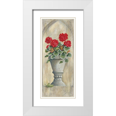 Urn III White Modern Wood Framed Art Print with Double Matting by Unknown