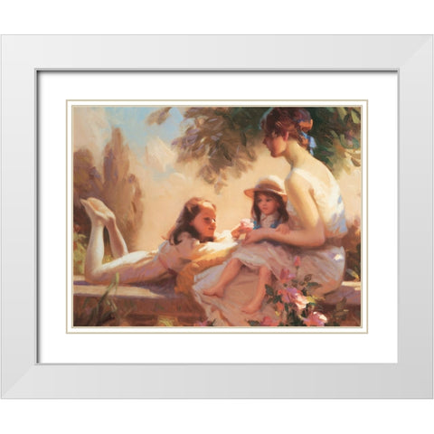 Relax And Play White Modern Wood Framed Art Print with Double Matting by Unknown