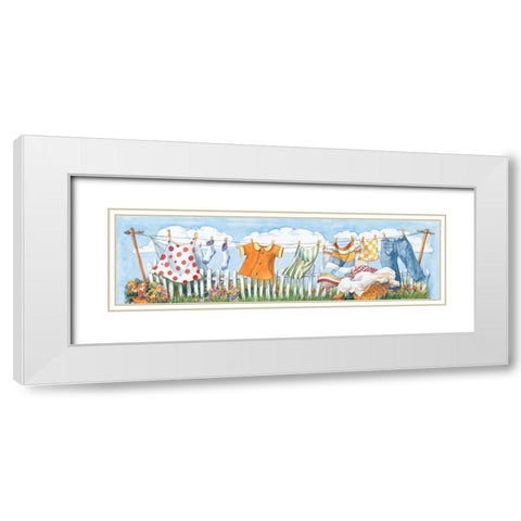 Laundry Day White Modern Wood Framed Art Print with Double Matting by Unknown