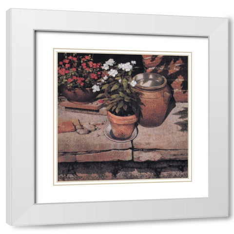 Planrers Ledge White Modern Wood Framed Art Print with Double Matting by Unknown