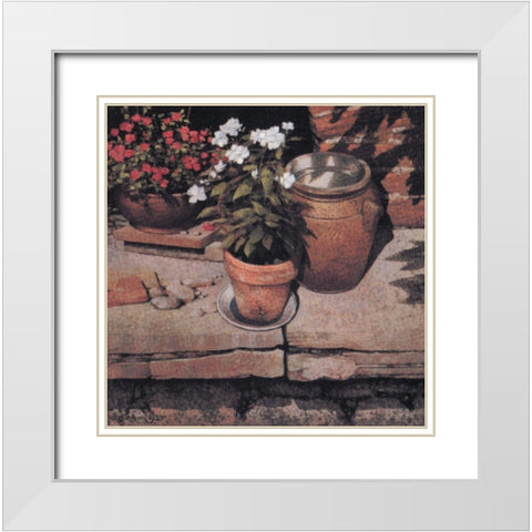 Planrers Ledge White Modern Wood Framed Art Print with Double Matting by Unknown