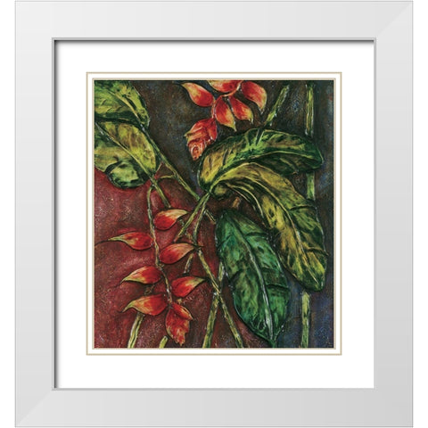 Passion Fruit II White Modern Wood Framed Art Print with Double Matting by Unknown