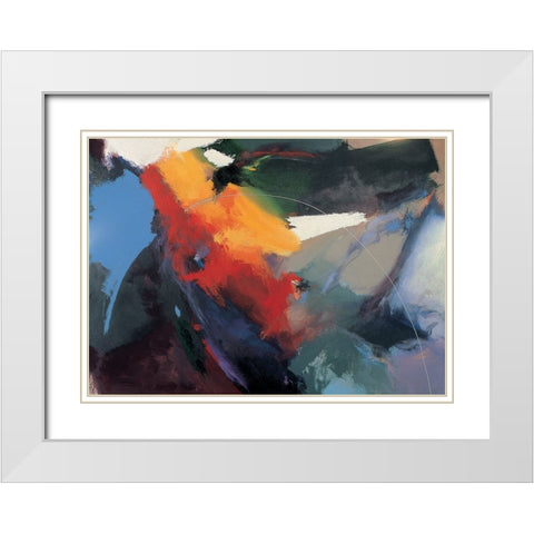 Cosmos Abstract II White Modern Wood Framed Art Print with Double Matting by Unknown