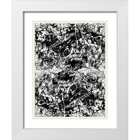 In the Woods II White Modern Wood Framed Art Print with Double Matting by Unknown
