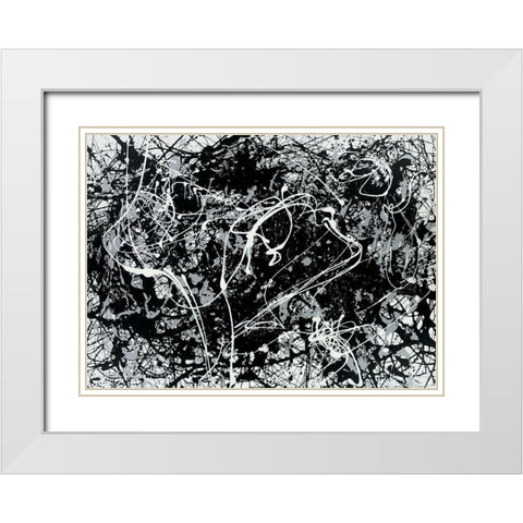 In the Woods White Modern Wood Framed Art Print with Double Matting by Unknown