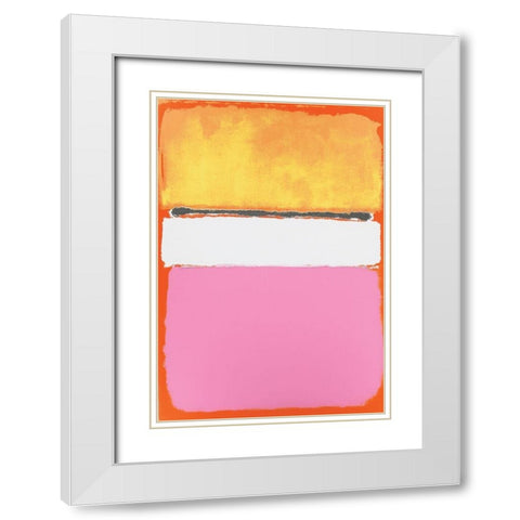 Rectangles White Modern Wood Framed Art Print with Double Matting by Unknown