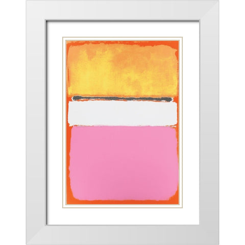 Rectangles White Modern Wood Framed Art Print with Double Matting by Unknown
