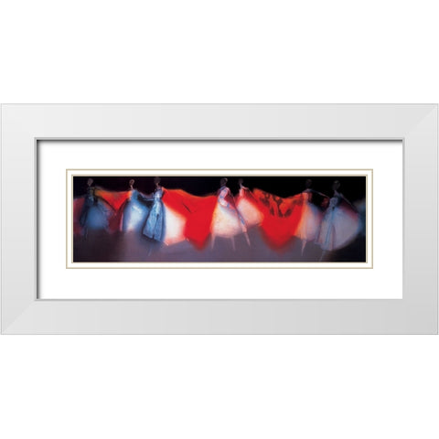 Diva Abstract Panel White Modern Wood Framed Art Print with Double Matting by Unknown