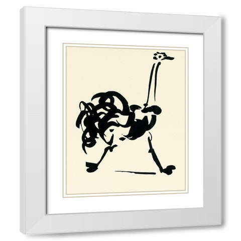 Ostriche White Modern Wood Framed Art Print with Double Matting by Unknown