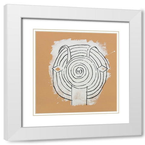 Ants White Modern Wood Framed Art Print with Double Matting by Unknown