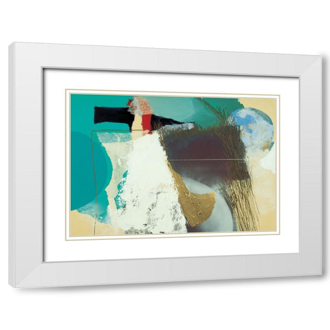 Wheat Abstract White Modern Wood Framed Art Print with Double Matting by Unknown