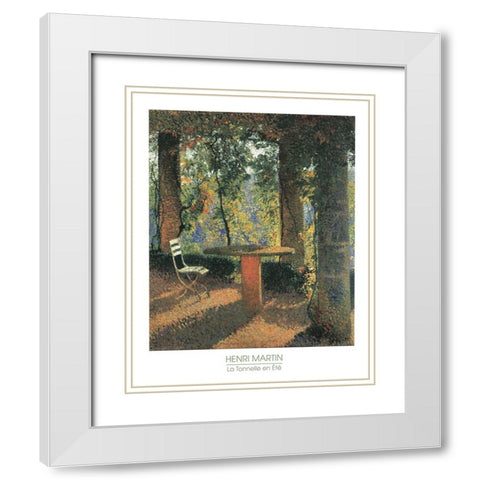La Tonnelle en Ete White Modern Wood Framed Art Print with Double Matting by Martin