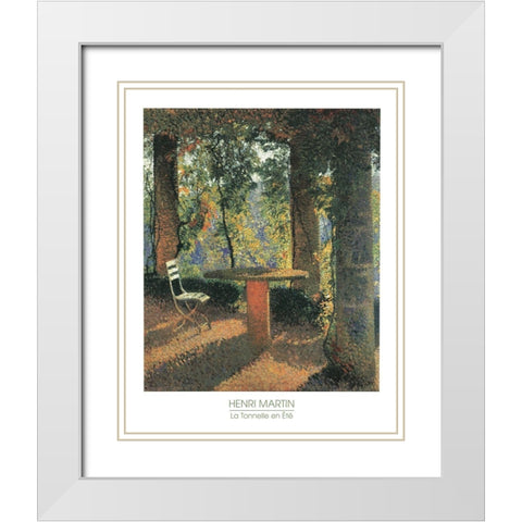 La Tonnelle en Ete White Modern Wood Framed Art Print with Double Matting by Martin