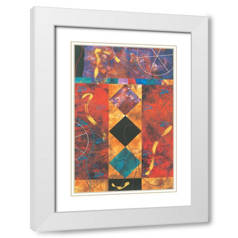 Quilt Abstract I White Modern Wood Framed Art Print with Double Matting by Unknown