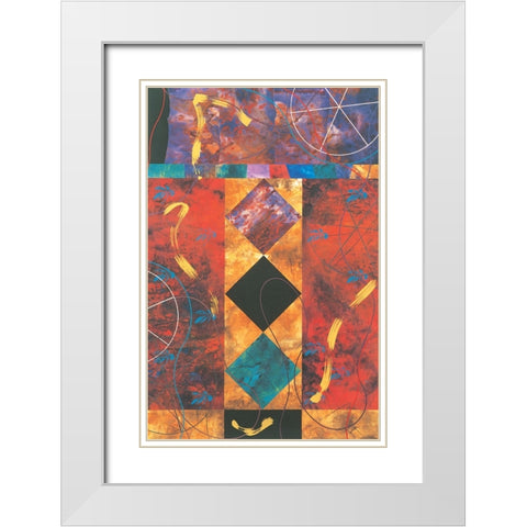 Quilt Abstract I White Modern Wood Framed Art Print with Double Matting by Unknown