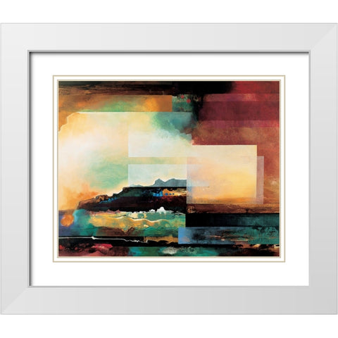 Grand Canyon Abstract II White Modern Wood Framed Art Print with Double Matting by Unknown