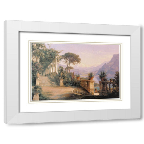 Pompeii White Modern Wood Framed Art Print with Double Matting by Unknown