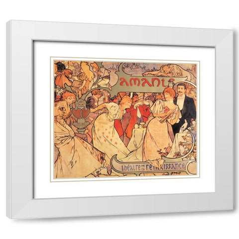 Theatre White Modern Wood Framed Art Print with Double Matting by Unknown