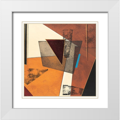 Patchwork Collage Abstract I White Modern Wood Framed Art Print with Double Matting by Unknown