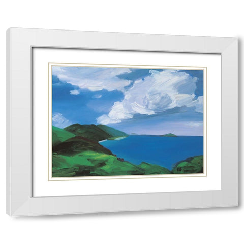 Azure Sky III White Modern Wood Framed Art Print with Double Matting by Unknown