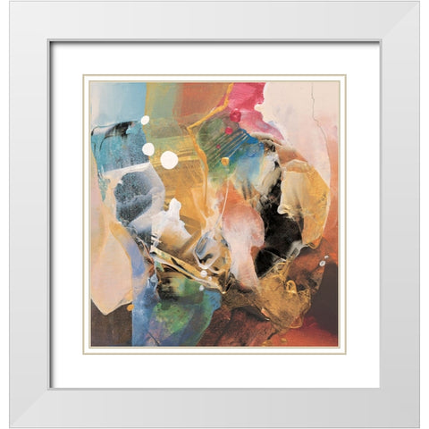 Mountain Abstract II White Modern Wood Framed Art Print with Double Matting by Unknown