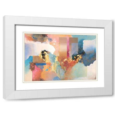 Desert Abstract I White Modern Wood Framed Art Print with Double Matting by Unknown