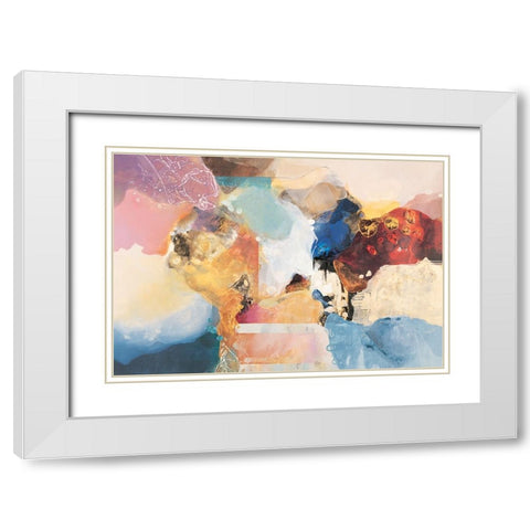 Desert Abstract II White Modern Wood Framed Art Print with Double Matting by Unknown