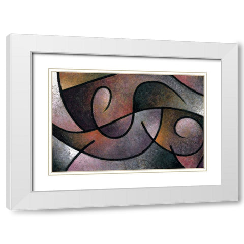 Ying Yang White Modern Wood Framed Art Print with Double Matting by Unknown