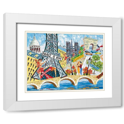 Paris I White Modern Wood Framed Art Print with Double Matting by Matisse