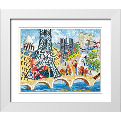 Paris I White Modern Wood Framed Art Print with Double Matting by Matisse