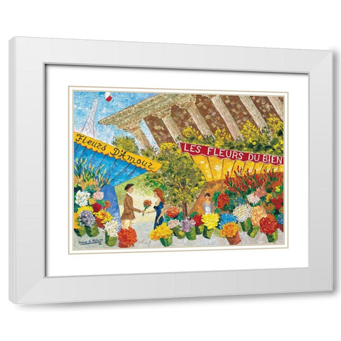 Paris II White Modern Wood Framed Art Print with Double Matting by Matisse